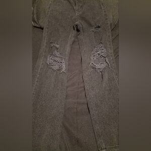 Distressed Gray Jeans